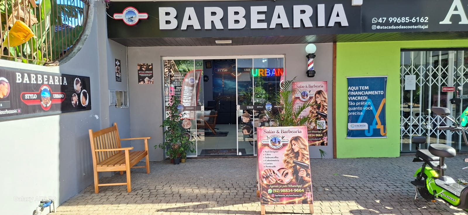 Fachada do Salão & Barbearia Stylo Urbano